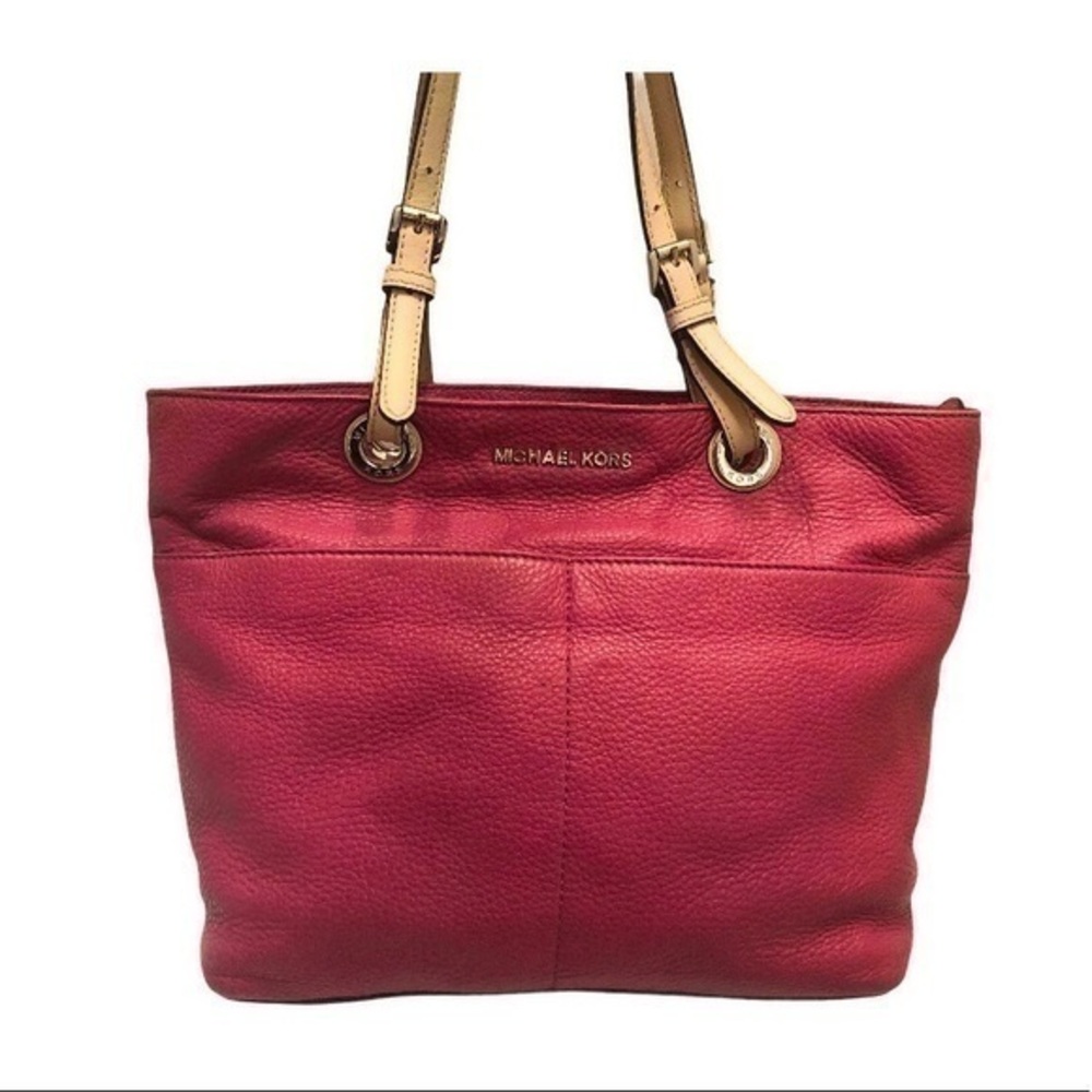 Michael kors pink leather double front pocket bag